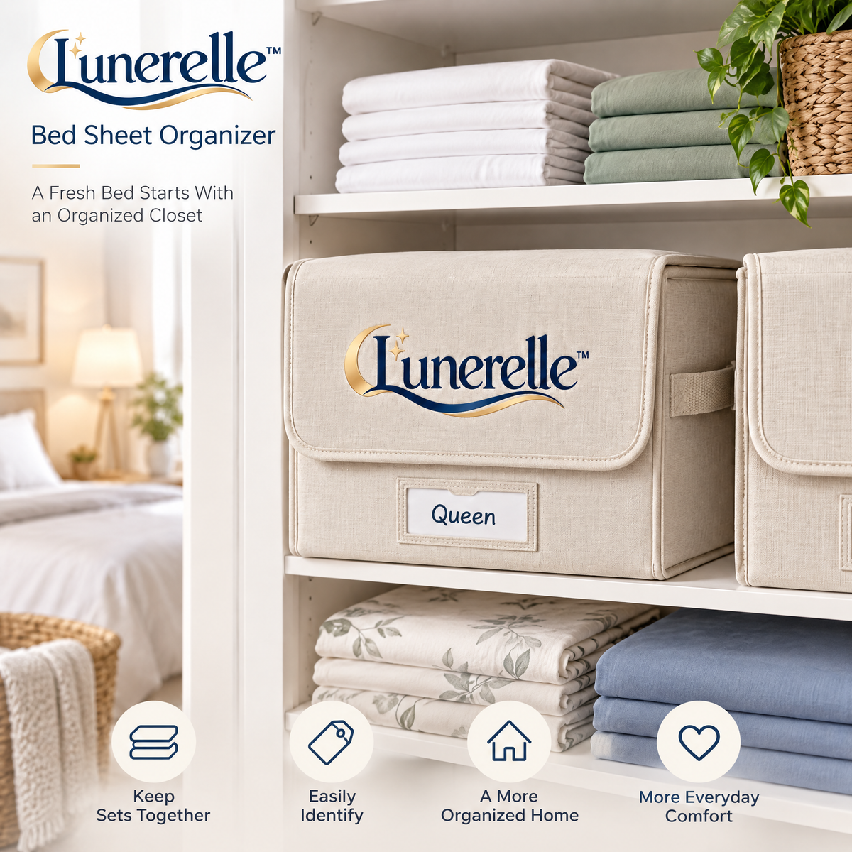 Lunerelle™ Bed Sheet Organizer