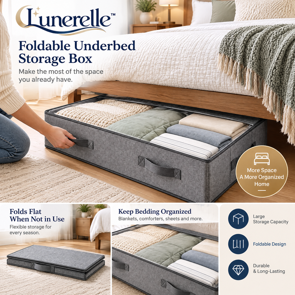 Lunerelle™ Foldable Underbed Storage Box