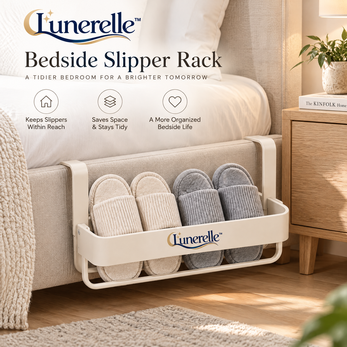 Lunerelle™ Bedside Slipper Rack