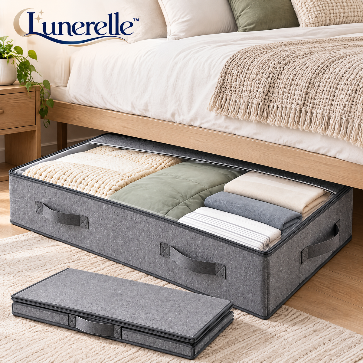 Lunerelle™ Foldable Underbed Storage Box