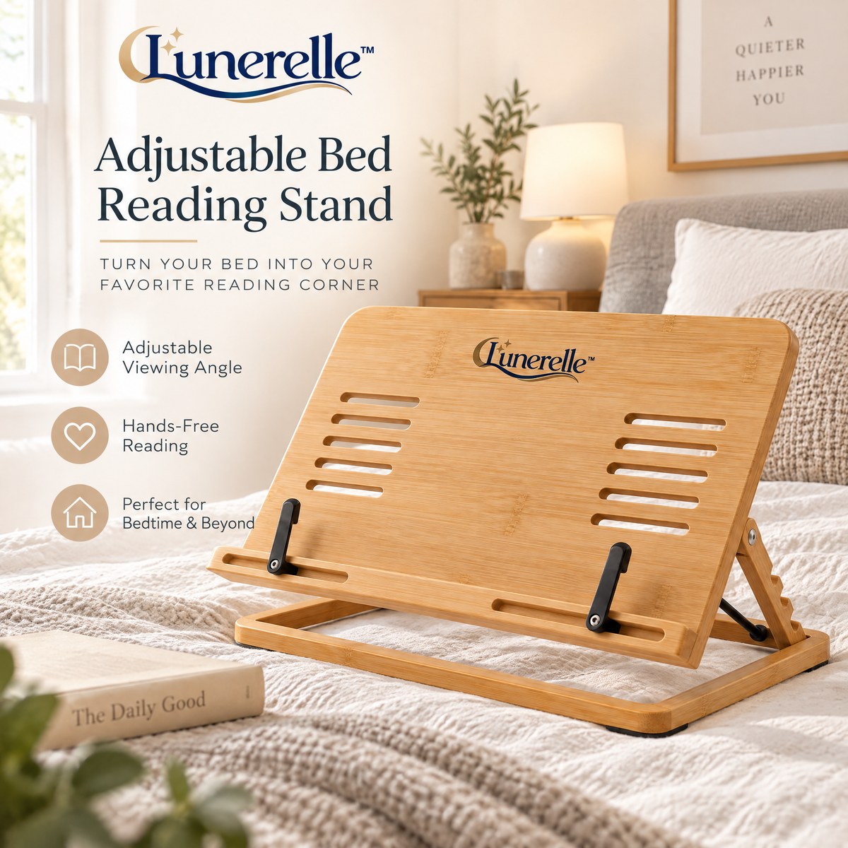 Lunerelle™ Adjustable Bed Reading Stand