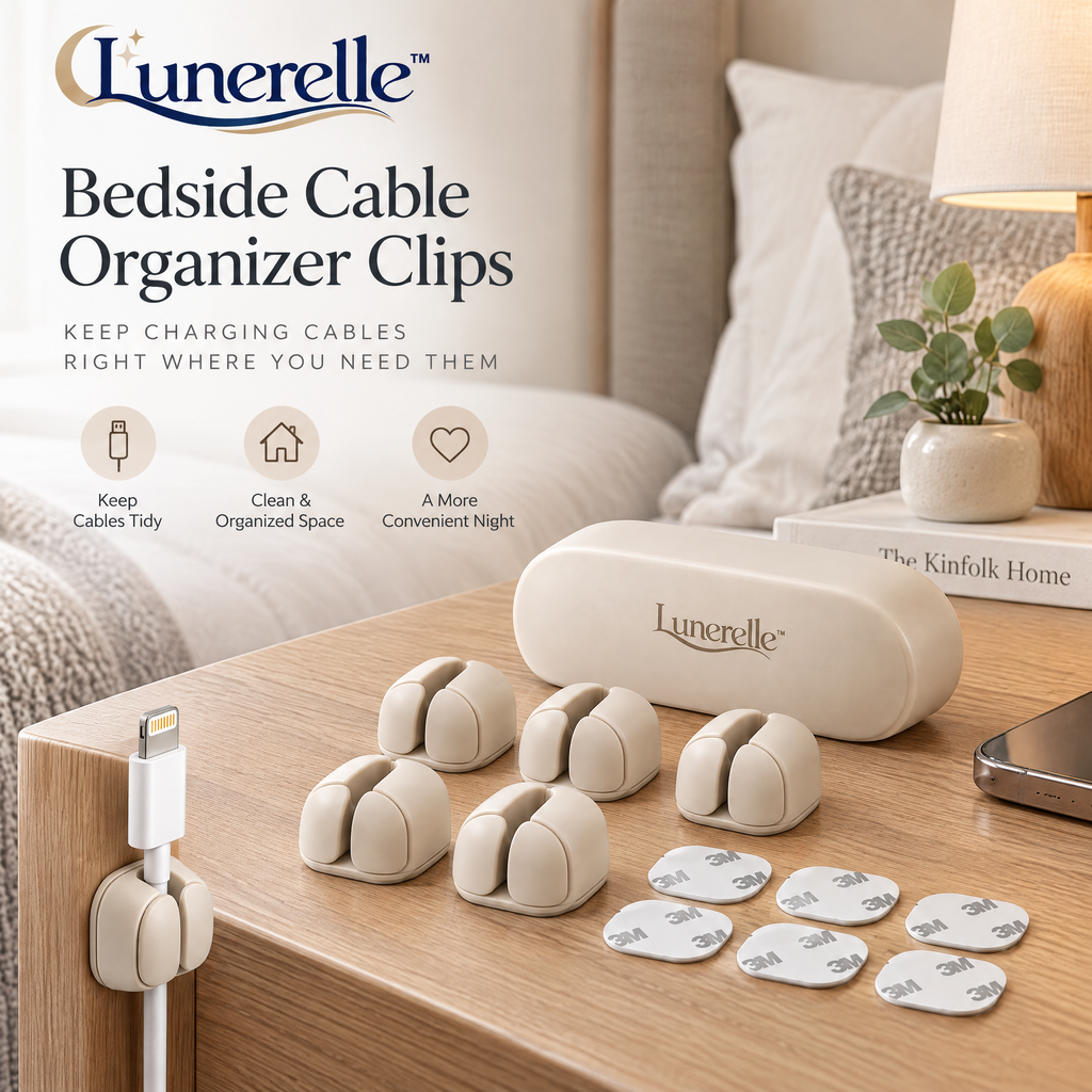 Lunerelle™ Bedside Cable Organizer Clips