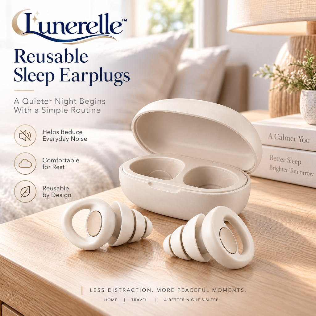 Lunerelle™ Reusable Sleep Earplugs