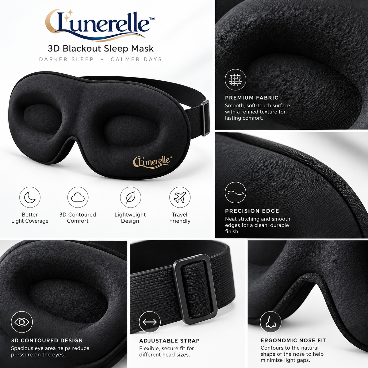 Lunerelle™ 3D Blackout Sleep Mask