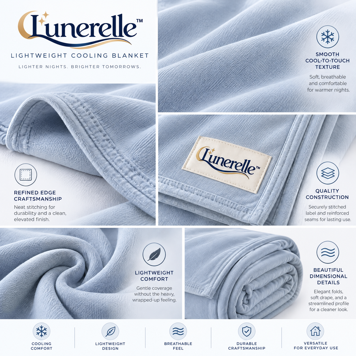 Lunerelle™ Lightweight Cooling Blanket