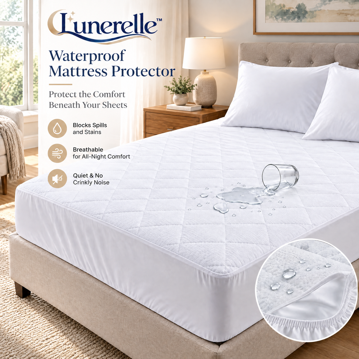 Lunerelle™ Waterproof Mattress Protector